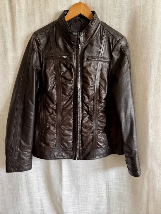 Black Rivet Jackets & Blazers - Leather Moto Jacket